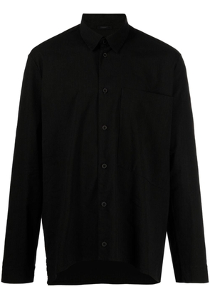 Transit patch-pocket button-up shirt - Black