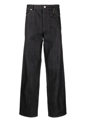 Jil Sander mid-rise logo-patch wide-leg jeans - Blue
