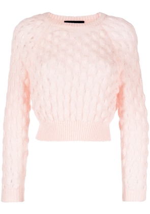 Simone Rocha cropped knitted jumper - Pink