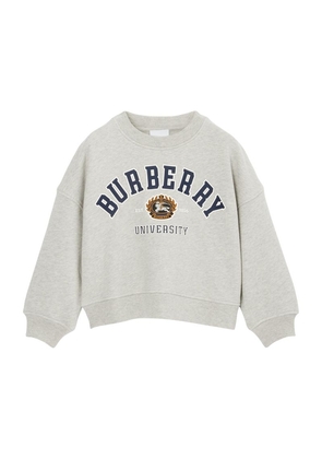 Burberry Kids Cotton College Logo Sweatshirt (3-14 Years)