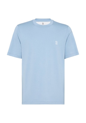 Brunello Cucinelli Cotton Crest-Logo T-Shirt