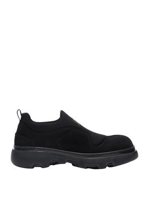Burberry Suede-Blend Slip-On Sneakers