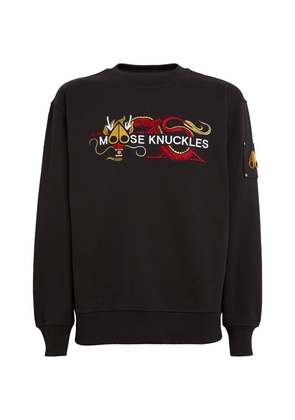 Moose Knuckles Embroidered Dragon Sweatshirt