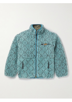 KAPITAL - Sashiko Boa Reversible Printed Fleece and Shell Jacket - Men - Blue - 2