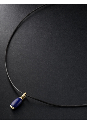 Fernando Jorge - Oblong 18-Karat Gold, Leather and Lapis Lazuli Pendant Necklace - Men - Blue