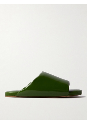 Bottega Veneta - Padded Glossed-Leather Slides - Men - Green - EU 42