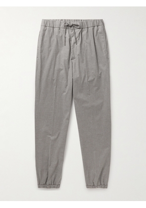 Moncler - Tapered Stretch-Cotton Trousers - Men - Gray - IT 46