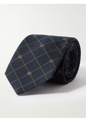 Gucci - 7cm Logo-Jacquard Silk and Wool-Blend Tie - Men - Blue