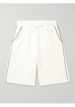 Gucci - Straight-Leg Logo-Embroidered Cotton-Jersey Drawstring Shorts - Men - White - S