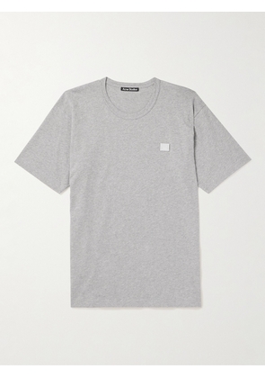 Acne Studios - Nash Logo-Appliquéd Cotton-Jersey T-Shirt - Men - Gray - XS
