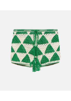 Anna Kosturova Maija high-rise crochet shorts