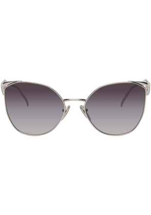 Prada Eyewear Silver Cat-Eye Sunglasses