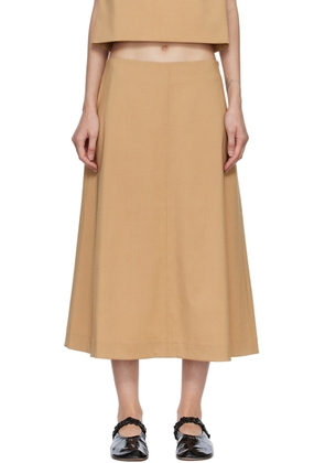 Sandy Liang Taupe Sling Maxi Skirt