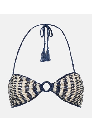 Anna Kosturova Crochet cotton bandeau bikini top