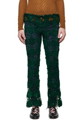 Bloke Green Crochet Pants