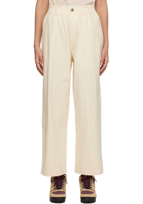 Butter Goods Off-White Wide-Leg Trousers