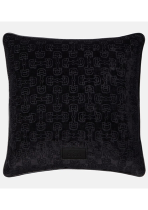 Gucci Horsebit jacquard velvet cushion