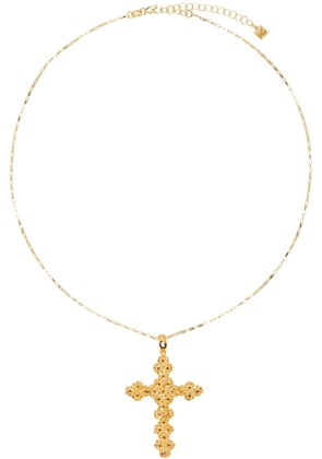 Veneda Carter Gold VC021 Ruby Cross Necklace