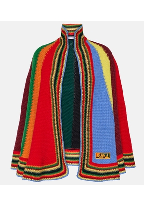 Pucci Colorblock wool cape