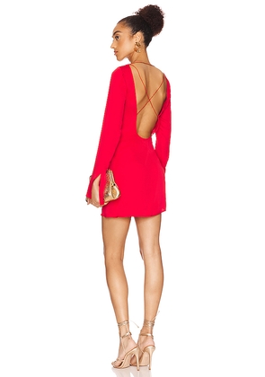 L'Academie Leda Mini Dress in Red. Size M, XS, XXS.