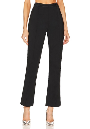 fleur du mal Tailored Crystal Cutout Pant in Black. Size 8.