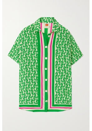 Farm Rio - Pineapple Printed Voile Shirt - Green - xx small,x small,small,medium,large,x large