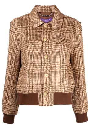 Ralph Lauren Collection plaid-check bomber jacket - Brown