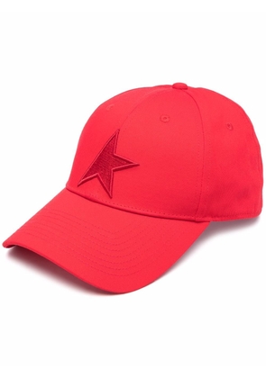 Golden Goose logo-patch cap - Red