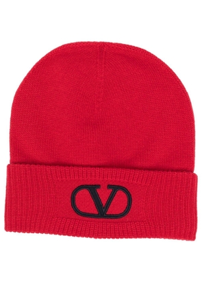 Valentino Garavani VLogo Signature wool beanie - Red