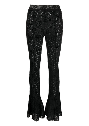 Andersson Bell chantilly-lace flared trousers - Black