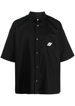 AMBUSH logo-patch cotton shirt - Black