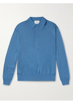 NN07 - Raymond 6584 Wool-Blend Polo Shirt - Men - Blue - S