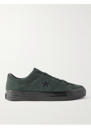 Converse - One Star Pro Leather-Trimmed Suede Sneakers - Men - Green - UK 5.5