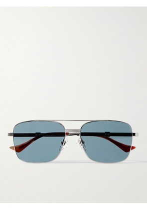 Gucci - Aviator-Style Silver-Tone Sunglasses - Men - Silver
