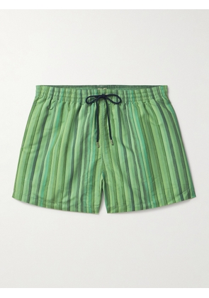 Paul Smith - Straight-Leg Mid-Length Striped Recycled Swim Shorts - Men - Green - S