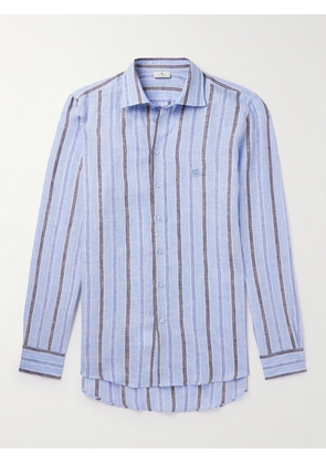 Etro - Striped Linen Shirt - Men - Blue - EU 38