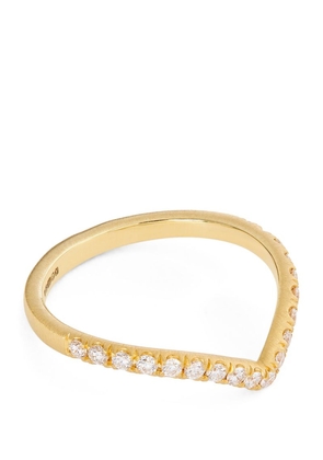Jade Trau Yellow Gold And Diamond Pavé Ring