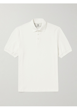 Brunello Cucinelli - Slim-Fit Cotton-Piqué Polo Shirt - Men - White - XS