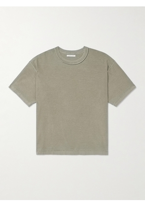 John Elliott - Reversed Cropped Cotton-Jersey T-Shirt - Men - Green - XS