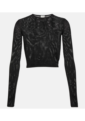 Saint Laurent Sheer cropped sweater