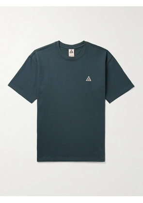 Nike - ACG Logo-Embroidered Jersey T-Shirt - Men - Blue - S
