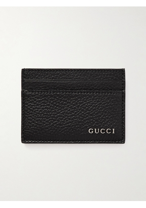 Gucci - Logo-Embellished Full-Grain Leather Cardholder - Men - Black