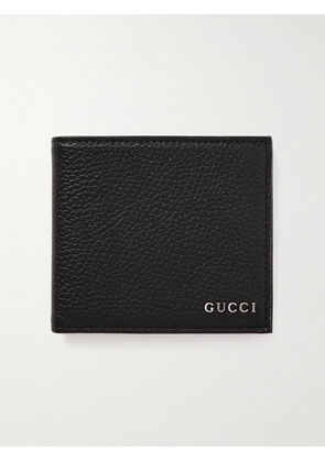 Gucci - Logo-Embellished Full-Grain Leather Billfold Wallet - Men - Black