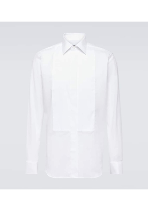 Canali Pleated cotton shirt