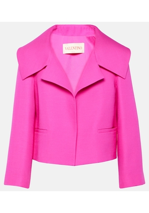 Valentino Cropped wool and silk jacket