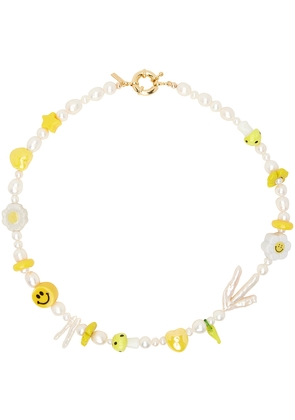 éliou SSENSE Exclusive White & Yellow Dan Necklace