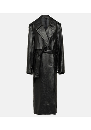 Balenciaga Cocoon leather trench coat