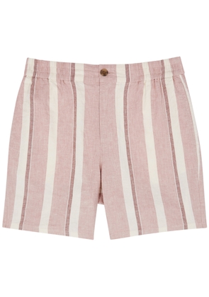 Paige Gatlin Striped Linen-blend Shorts - Pink - W34