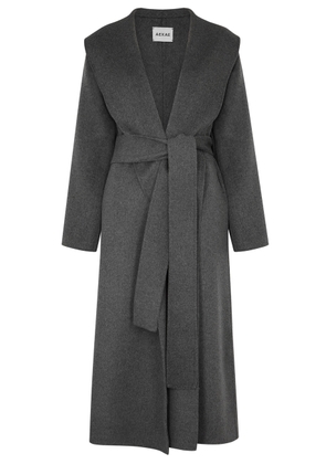 Aexae Wool-blend Wrap Coat - Grey - S (UK8-10 / S)