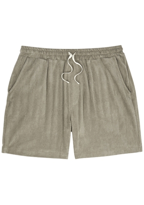 Oliver Spencer Weston Ribbed Terry Shorts - Grey - S